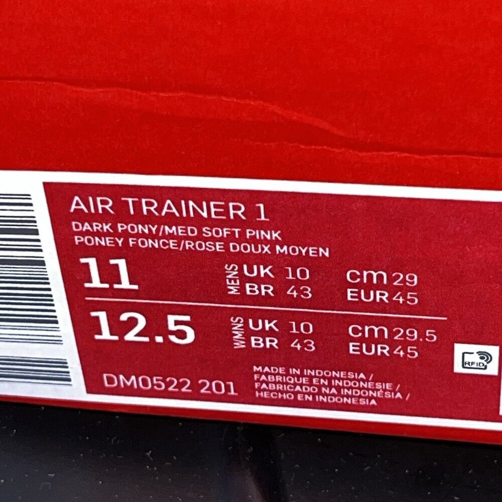 NEW Nike Air Trainer 1 Valentine's Day 2023 Soft Pink DM0522-201 Men's Size 11 - Picture 8 of 8